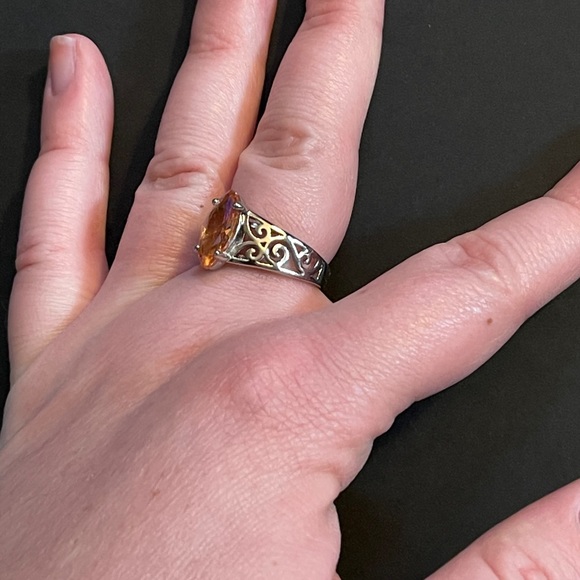 Orange stone ring - Picture 4 of 4